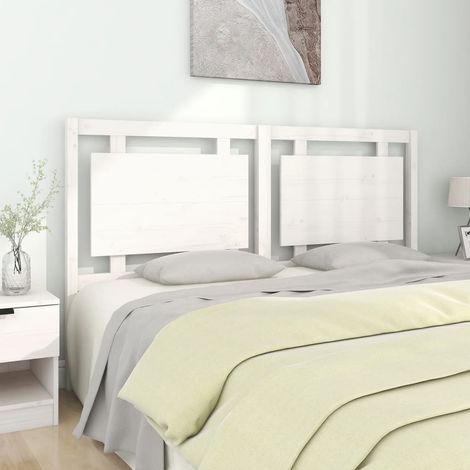 Tête de lit Blanc 165,5x4x100 cm Bois massif de pin (1/5)