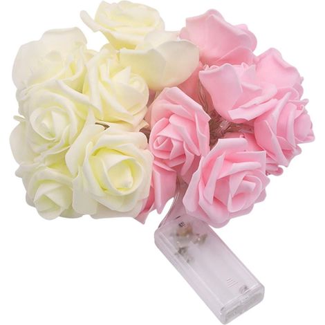 Guirlande Lumineuse Rose - 10 LED - 150 cm - Fonctionne Sur Piles AA - Décoration Intérieure Extérieure Pour Fêtes Mariages Anniversaires (1/5)