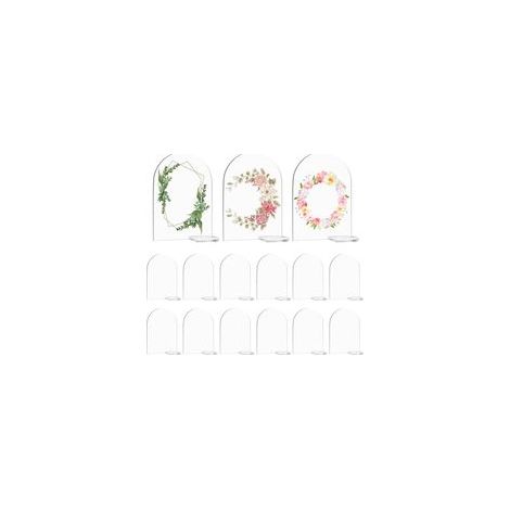 Lot de 15 marque places de mariage, panneaux en plexiglas transparent avec 15 bases, panneaux de bienvenue en acrylique transparent pour mariages, fêtes, réunions et bureaux.