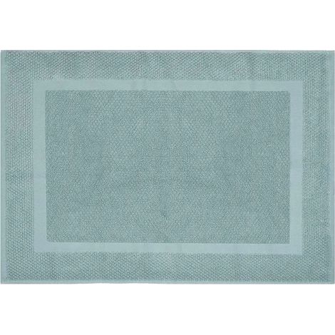 Tappeto scendi doccia 100% cotone verde acqua 45x64 cm (1/5)