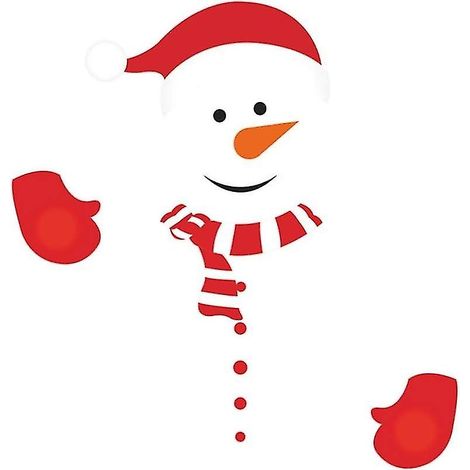 Bonhomme de neige - Ensemble d'aimants de réfrigérateur amusants - Décoration de Noël pour réfrigérateur, porte métallique, garage, bureau. (1/5)