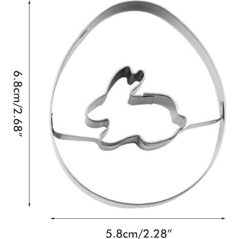 Ensemble de 9 emporte-pièces de Pâques en acier inoxydable pour biscuits, fondant et décoration. Outils de pâtisserie DIY. (1/5)