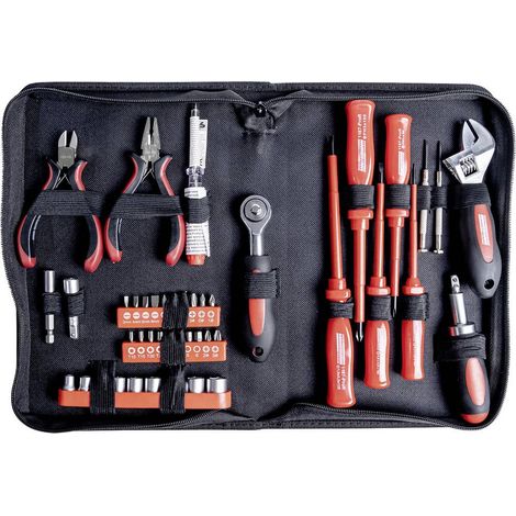 Jeu d'outils Brüder Mannesmann M29044 pour électricien en sacoche 45 pièces (1/4)