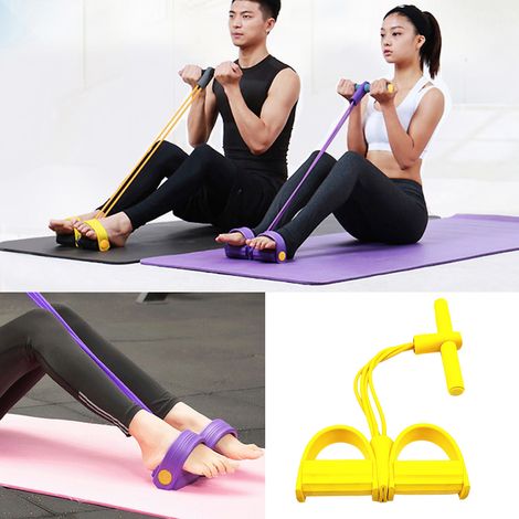 Vielseitiger Knöchelzug für Zuhause, leichten Sport und Fitness, elastisches Band für Bauchmuskelübungen, unterstützende Übungen, Rallye-Training, robustes Zugband (1/5)