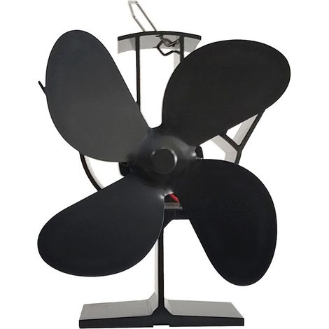Ventilateur Cheminée de Poêle à Bois avec 4 Pales, Stove Fan Chaleur Efficacité Accrue pour Poêle à Granulés Gaz Bûche (1/3)