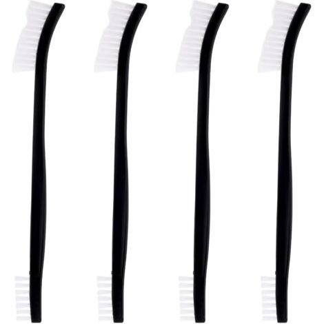 cepillos de limpieza de nailon de doble punta, pequeños y multifuncionales, duraderos para limpiar grietas, joyas, bicicletas, coches y duchas.