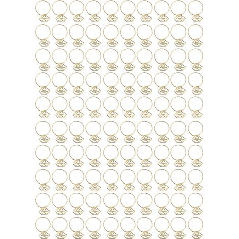 100Pinces À Papier Annulaires Dorées, Antidérapantes, Robustes, Métal Électroplaqué, Lot de 100 Trombones Fantaisie pour Famille, Bureau, École (1/5)
