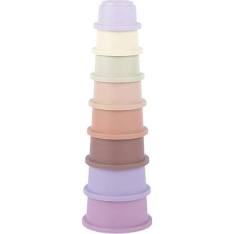 Gobelets Empilables En Silicone – Ensemble De 8 Jouets Pour Lapins Gigognes, Jouets D'enrichissement Pour Lapins Jeux D'entraînement De Lapin Empilables, Tasses Gigognes montessorii, Ensemble De Jeu (1/4)