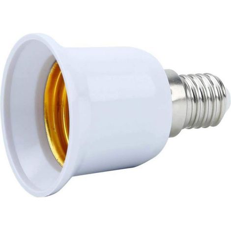 4x Douille de Lamp Adaptateur E14 à E27 en BLANC - pour ampoules à incandescence, LED, halogène, lampes économiques Femeo (1/5)