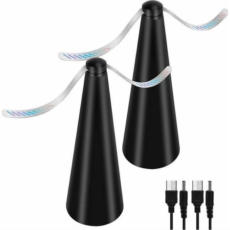 Ventilateur Anti-Mouche, Lot de 2 répulsifs Anti-moustiques sans Utiliser de Produits Chimiques, pour éloigner les mouches et les insectes de la nourriture, pour Camping Salle à Manger Jardin (1/4)