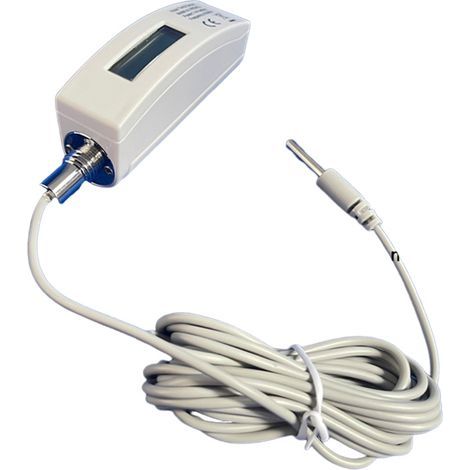 Thermomètre de piscine numérique avec écran LCD, capteur de température d'eau étanche, facile à monter, capteur de câble pour piscine, bains à remous, spas, eau de bain, étangs à poissons (1/5)