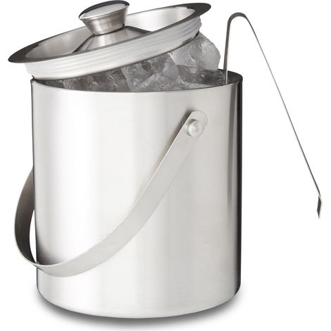Seau à glace avec couvercle et pinces, pour la maison, les fêtes, les restaurants, les cafés et les bars.-AquaForge (1/5)