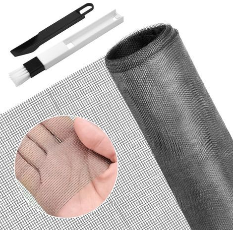 90220cm Moustiquaire Sur mesure en Fibre de Verre Ignifuge Grand Store Toile Filet Voile Film Moustiquaire Plissée Adaptable Rigide Anti Moustique Mouche Insecte pour Porte Fenêtre Baie Vitrée (1/5)