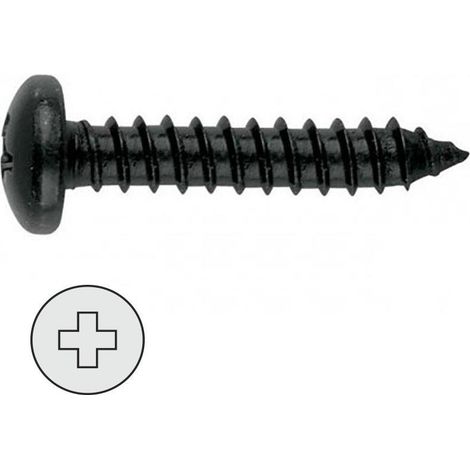 tornillo rosca chapa din 7891 negro larg.r/chapa 25mm ø rosca chapa 4.2mm