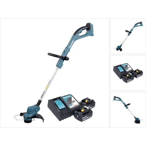 Makita DUR 193 RG Akku Rasentrimmer 18 V 260 mm + 2x Akku 6,0 Ah + Ladegerät (1/5)