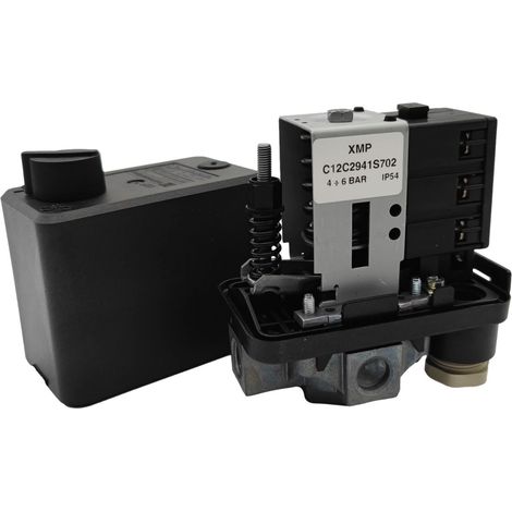 Schneider Electric – Pressostat 230V/380V – 1 à 12 bars – Raccord 1/2" – Indice de protection IP44 – Pour surpresseurs et réservoirs à vessie