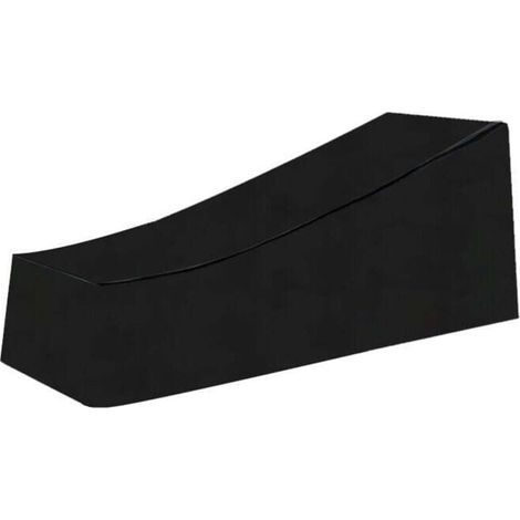 Schutzhülle für Gartenliegen, wasserdicht, winddicht, strapazierfähiges 210D Oxford-Gewebe, für Sonnenliegen und Deckstühle (210 x 75 x 40/80 cm) – Schwarz (1/4)
