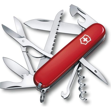 Victorinox, Huntsman, Coltellino Svizzero, Originale, Multiuso, Campeggio, 15 Funzioni, Lama, grande, Cavatappi, Rosso (1/5)