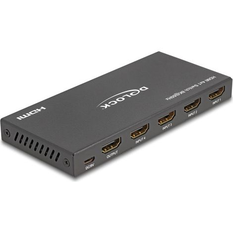 DeLOCK Commutateur HDMI 4 x entrées HDMI vers 1 x sortie HDMI Commutateur HDMI 8K 60 Hz (1/4)