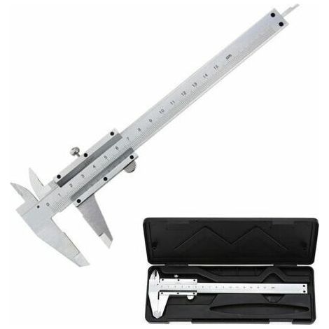 Pied à Coulisse , 150mm / 0.02mm Pied à Coulisse Vernier Analogique en Acier Inoxydable, Haute Précision Outil Micromètre avec Mesure en Profondeur, Intérieur et Extérieur Professionnel (1/5)
