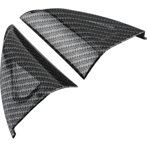 Lot de 2 cache-triangle vitre portière auto autocollant décoratif pour MG ZS 17-18 fibre de carbone (1/5)