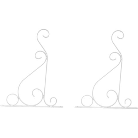 Lot de 2 crochets muraux décoratifs en fer blanc pour plantes suspendues (1/5)
