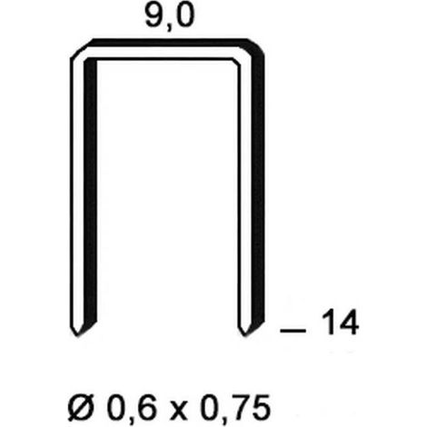 7 500 Agrafes Divergente V-14 - 9x14x0.6x0.75 mm - D-Work (1/3)