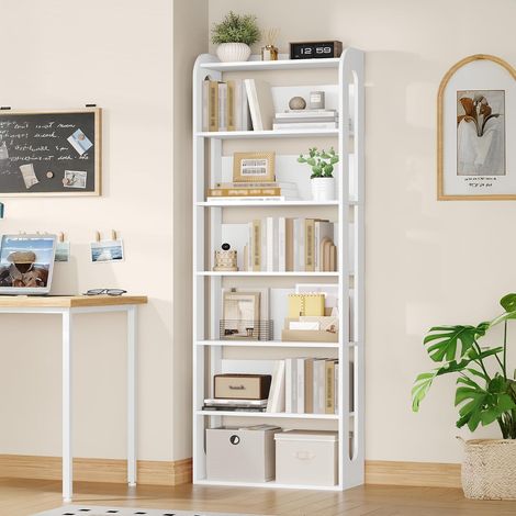 Bibliothèque, étagère en Bois à 7 Niveaux,Bibliothèque sur Pied