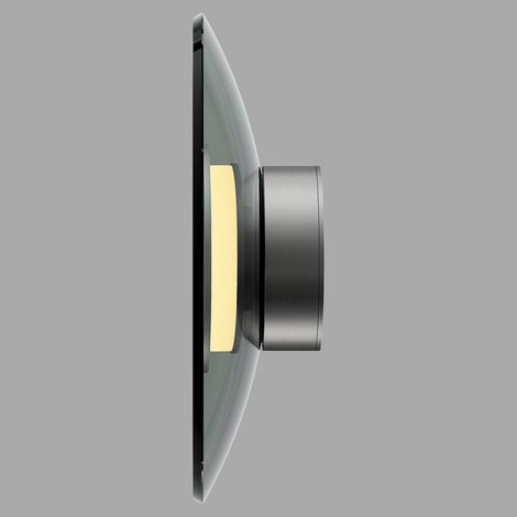 Lampe murale Pure Moon Ø 32cm - platine avec verre fumé - 9594-15