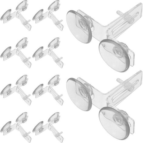 10 Sets Acryl-Aquarium-Befestigungsclips mit 10-mm-Schrauben, flexible und langlebige isolierende Unterstützung für Trennwände, für Habitat (1/5)