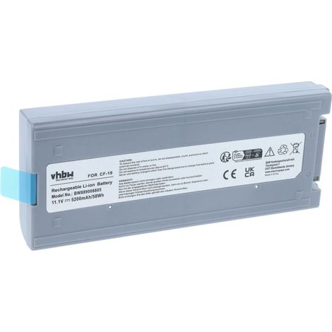 vhbw Akku kompatibel mit Panasonic CF-19RDRAHFF Notebook (5200 mAh, 11,1 V, Li-Ion) (1/5)