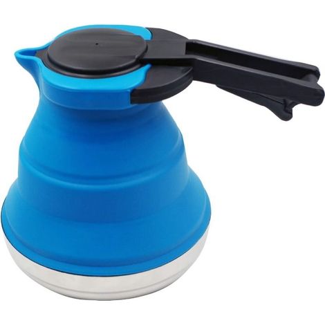 Bouilloire pliable en silicone avec base en acier inoxydable, 1,5 L (1/5)