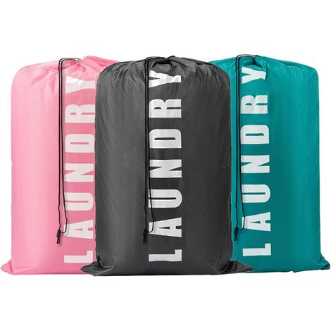 3PCS Sac à Linge Sale Voyage, Grand Sac à Linge Sale en Tissu, 61 x 91 cm (1/5)