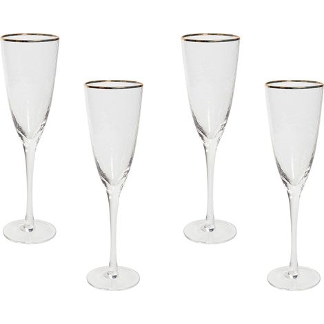 Champagnerflöten im 4er Set TOPAZ 250 ml Transparent (1/5)