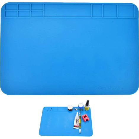 Tapis de Soudure, 30x20cm Tapis de Soudage avec Indices Gradués, PAD de Soudage Résistant à la Chaleur, PAD de Réparation Antistatique, PAD de Soudage Flexible, Pour Téléphone Portable, Appareil (1/5)