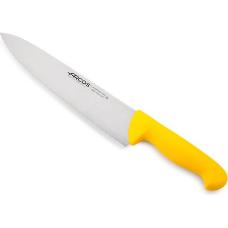 COLTELLO DA CUCINA SERIE 2900 (250 MM) - Coltello a lama larga, bordo seghettato, stabile e robusto. Coltello multiuso per professionisti e cuochi amatoriali.