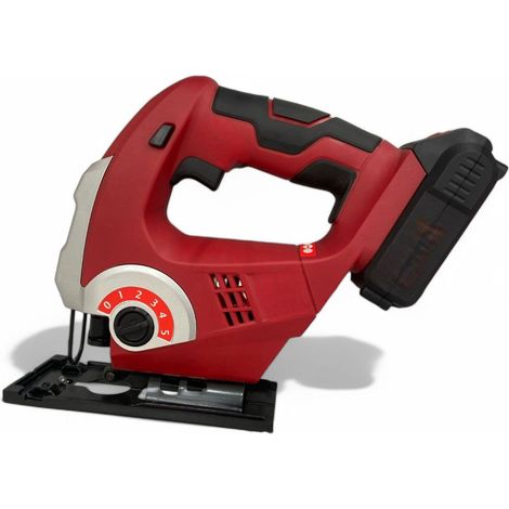 Seghetto alternativo a batteria 18V con taglio legno 6 cm e interruttore di sicurezza (1/2)