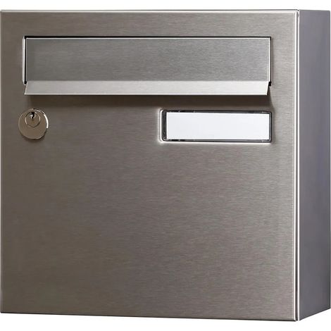 RENZ Boîte aux lettres compacte 1 porte extérieur - Rivage - acier inoxydable gris (1/5)