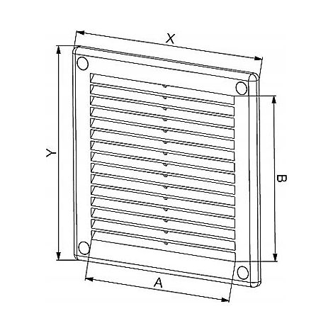 Grille de ventilation blanche TRU6 200x200