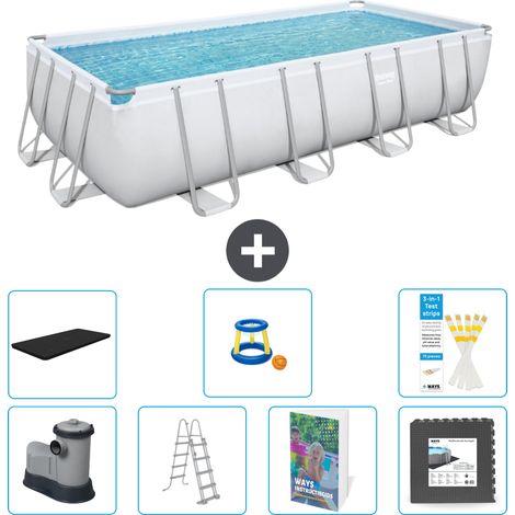 Bestway Bestway Power Steel Rectangulaire - 549x274x122 cm - 8-pièces S525 (1/4)