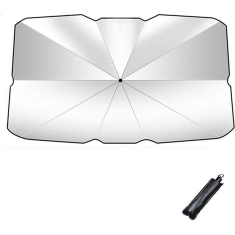 Parasole per auto 140 x 80 cm Schermo di protezione UV per parabrezza Parasole per parabrezza Vetri resistenti al calore (1/5)