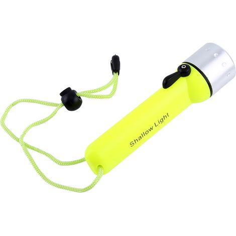Lampe de plongée LED 180LM étanche, verte fluorescente avec dragonne pour main (1/5)