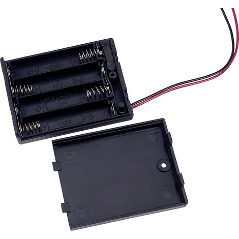 TRU COMPONENTS SBH441AS Batteriehalter 4x Micro (AAA) Kabel (1/2)