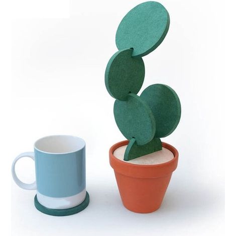 Set di sottobicchieri a forma di cactus (1/4)