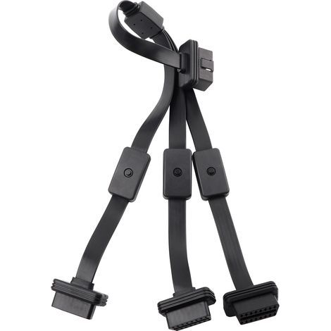 16 broches 1 mâle à 3 femelle OBD2 connecteur adaptateur de câble d'extension avec interrupteur marche/arrêt (1/5)