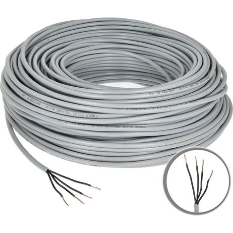 Câble de commande PVC 4 x 1,5 mm² sans conducteur de protection