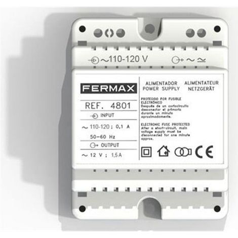 FERMAX 4801  Alimentador DIN4 110-120VAC/12VAC-1 5A