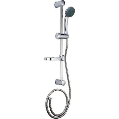 Asta saliscendi finitura cromata con doccetta e portasapone K112B kamalu