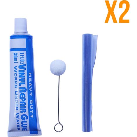 Lot de 2 kits de réparation 30 ml avec applicateur pour liner de piscine - Linxor