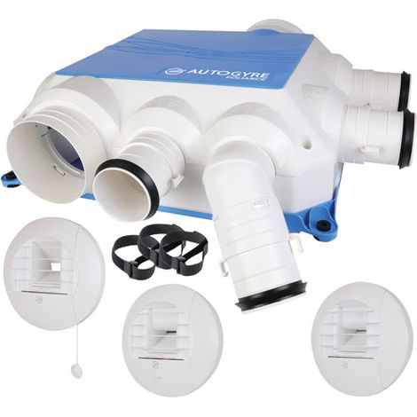 AUTOGYRE Ventilis BC+ VMC hygro-régulable simple flux kit extra-plat 17 cm Ø125 cuisine Ø80 sanitaires QB (1/4)